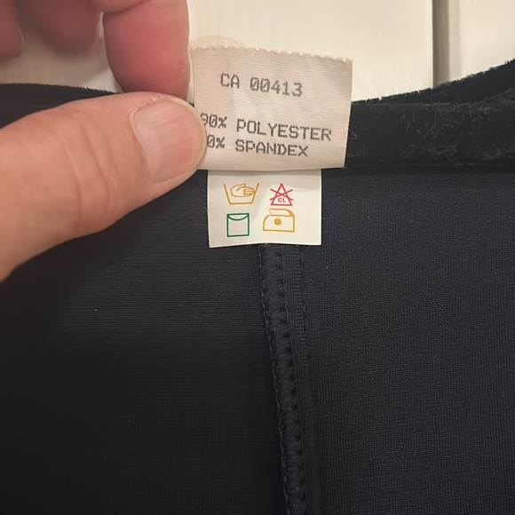 Deep Navy Velvet Long Tank Dress with Bolero Jacket - Picture 4 of 6